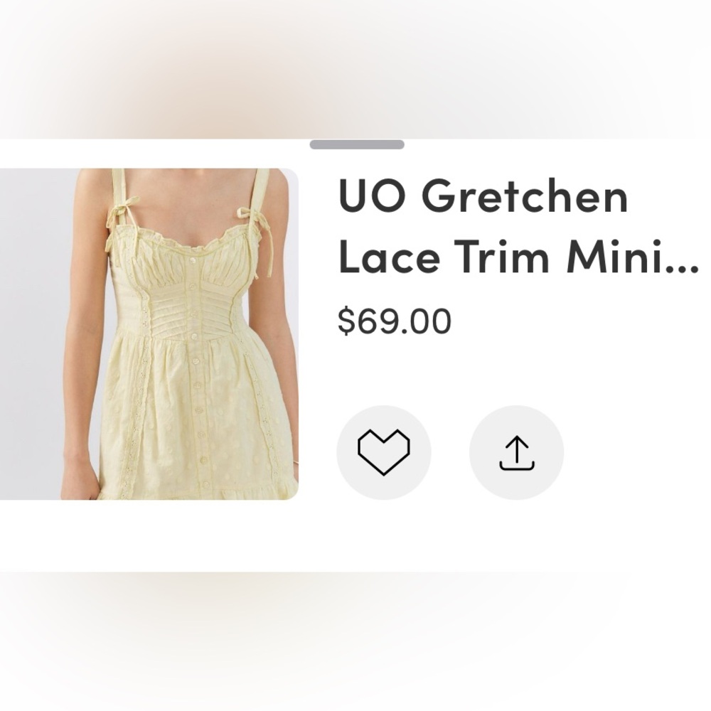 Gretchen lace trim mini dress